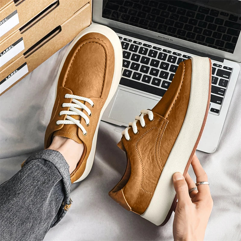 Oak & Urban™ Genuine Leather Sneakers